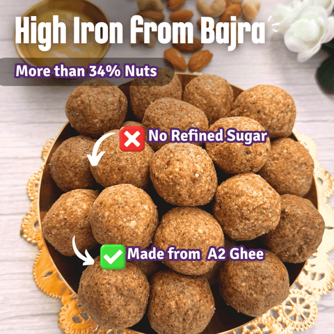 Pack of 3 - Ghee Laddoos (Ragi Choco, Sathu Badam, Bajra Laddoos)