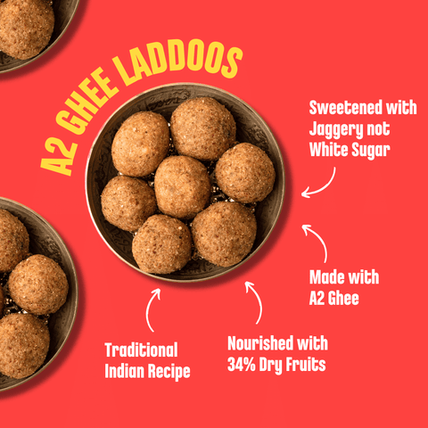 Pack of 3 - Ghee Laddoos (Ragi Choco, Sathu Badam, Bajra Laddoos)