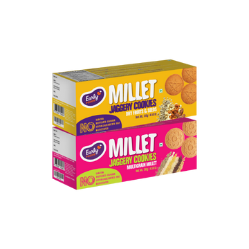 Pack of 2 - Dry Fruit, Multigrain Millet Jaggery Cookies