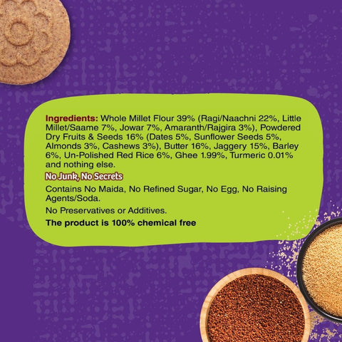 Twin Pack - Ragi Amaranth Jaggery Cookies