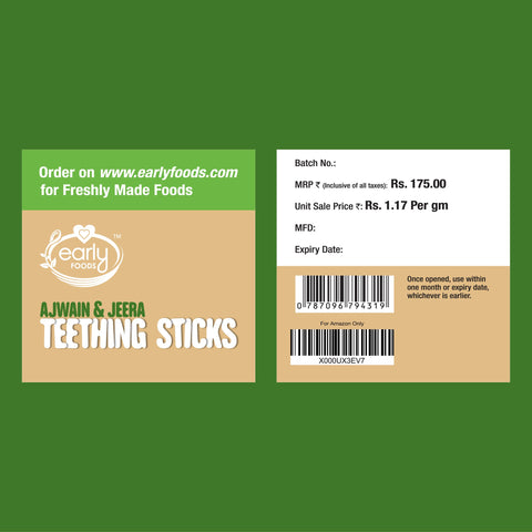 Pack of 3 - Whole Wheat, Ragi & Millets Teething Sticks